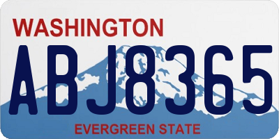 WA license plate ABJ8365