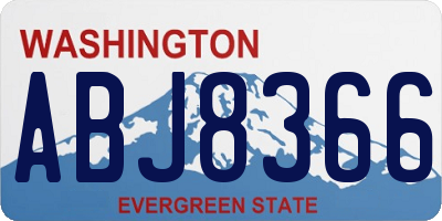 WA license plate ABJ8366