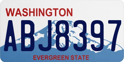 WA license plate ABJ8397