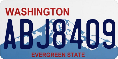 WA license plate ABJ8409