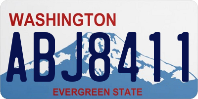 WA license plate ABJ8411