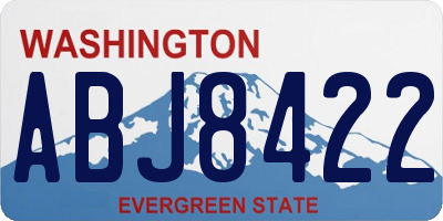 WA license plate ABJ8422
