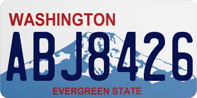 WA license plate ABJ8426