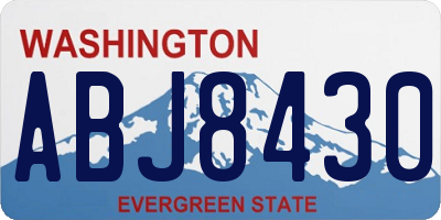 WA license plate ABJ8430