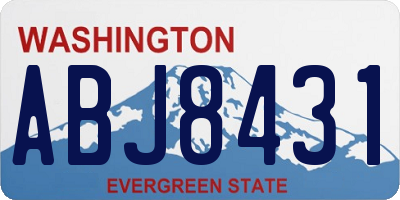 WA license plate ABJ8431