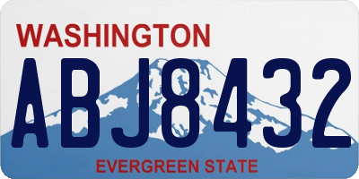 WA license plate ABJ8432