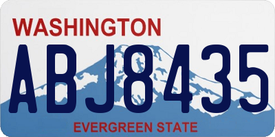 WA license plate ABJ8435
