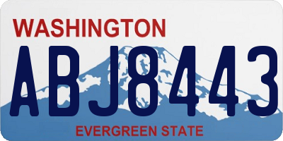 WA license plate ABJ8443