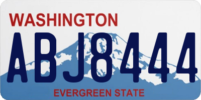WA license plate ABJ8444