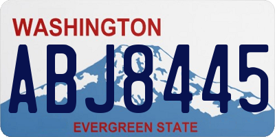 WA license plate ABJ8445