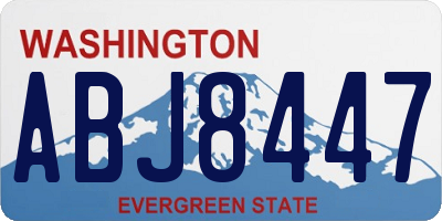 WA license plate ABJ8447