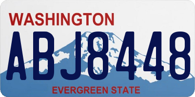 WA license plate ABJ8448