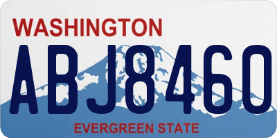 WA license plate ABJ8460