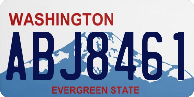 WA license plate ABJ8461