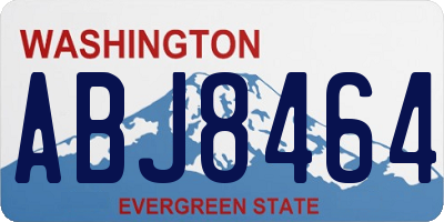 WA license plate ABJ8464