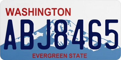 WA license plate ABJ8465