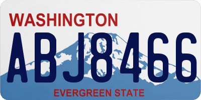 WA license plate ABJ8466