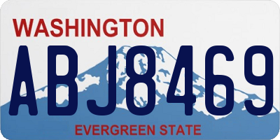 WA license plate ABJ8469