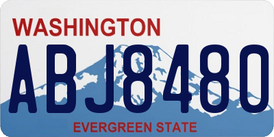 WA license plate ABJ8480