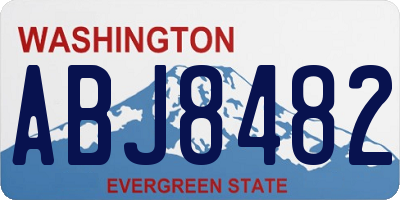 WA license plate ABJ8482