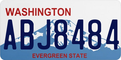 WA license plate ABJ8484