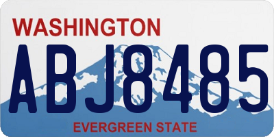 WA license plate ABJ8485
