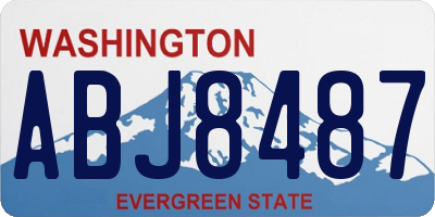 WA license plate ABJ8487