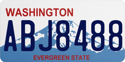 WA license plate ABJ8488