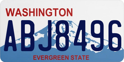 WA license plate ABJ8496