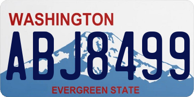 WA license plate ABJ8499