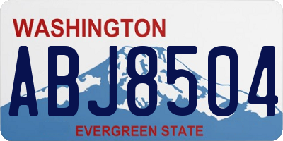 WA license plate ABJ8504
