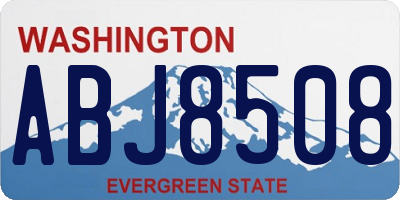 WA license plate ABJ8508