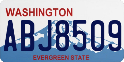 WA license plate ABJ8509