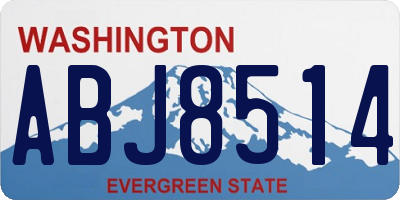 WA license plate ABJ8514