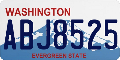 WA license plate ABJ8525