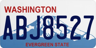 WA license plate ABJ8527