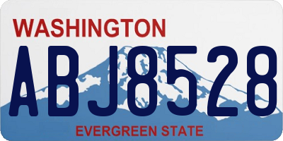 WA license plate ABJ8528