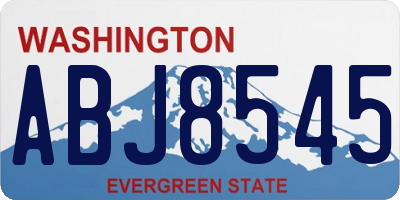 WA license plate ABJ8545