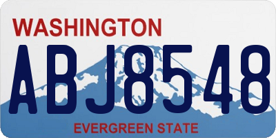 WA license plate ABJ8548
