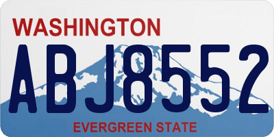 WA license plate ABJ8552