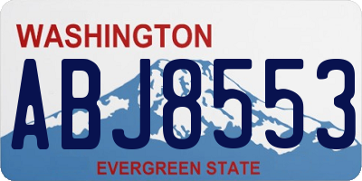 WA license plate ABJ8553