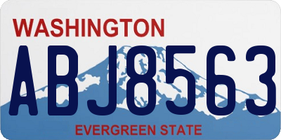 WA license plate ABJ8563