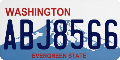 WA license plate ABJ8566