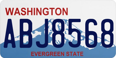 WA license plate ABJ8568