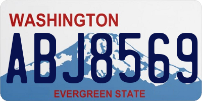 WA license plate ABJ8569