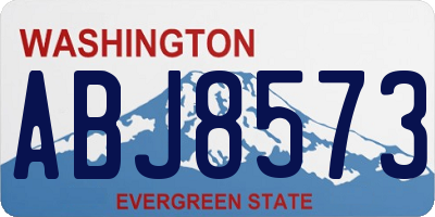 WA license plate ABJ8573