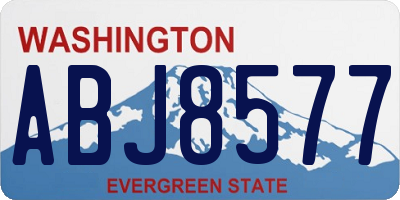 WA license plate ABJ8577
