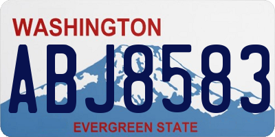 WA license plate ABJ8583