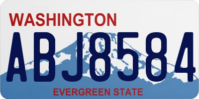 WA license plate ABJ8584