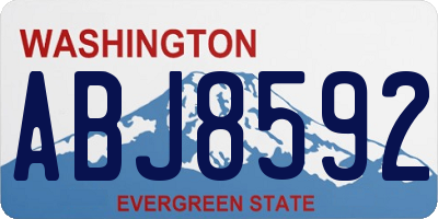 WA license plate ABJ8592